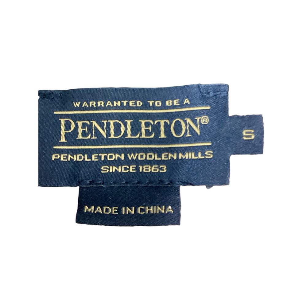 Pendleton Cardigan Women SZ S NoClosure Linen/Cotton Blend Black Trim Multicolor - Picture 5 of 5
